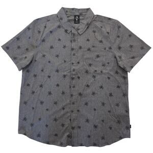 SKECHERS Gray & Black Palm Tree Lightweight Short Slv Shirt Men's Size XL  NWOT